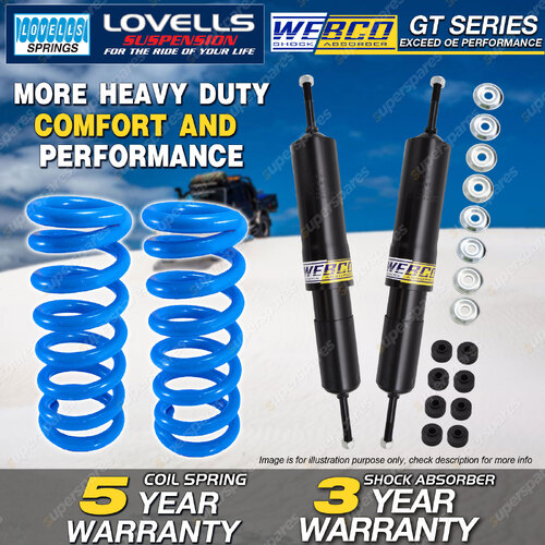 Front Webco Shock Absorbers Raised Springs for TOYOTA Landcruiser 70 FZJ HZJ