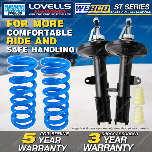 Rear Webco Shock Absorbers Lovells STD Springs for TOYOTA Corolla & Seca AE112
