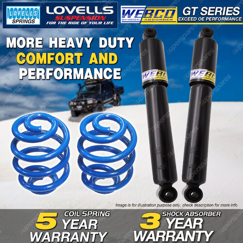 Rear Webco Shock Absorbers Sport Low Springs for FORD TERRITORY SX SY 2WD 04-11