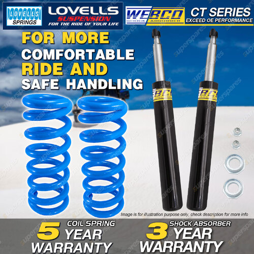 Front Webco Shock Absorbers Lovells STD Springs for HOLDEN APOLLO JK JL 87-92