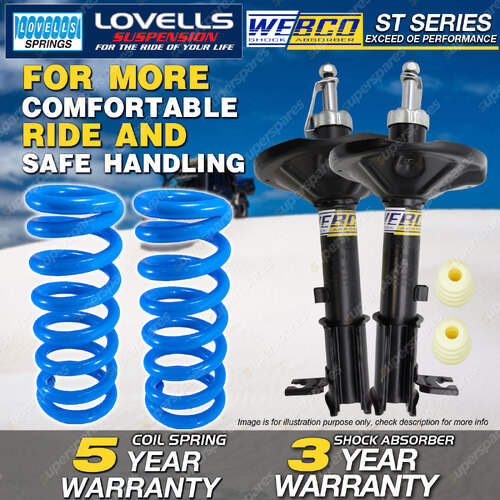 Rear Webco Shock Absorbers Lovells STD Springs for HYUNDAI EXCEL X3 97-00