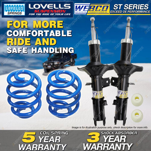 Front Webco Shock Absorbers Lovells Sport Low Springs for HYUNDAI GETZ TB 02-11