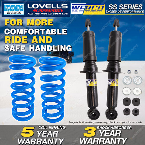 Front Webco Shock Absorbers Lovells Raised Springs for ISUZU D-MAX TF 4WD 3.0