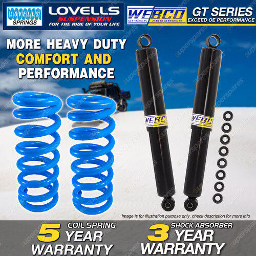 Rear Webco Shock Absorbers Lovells Raised Springs for JEEP GRAND CHEROKEE 96-99