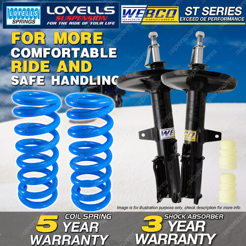 Rear Webco Shock Absorbers Raised Spring for LEXUS ES300 VXV10 VCV11 MCV20 MCV21