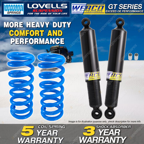 Rear Webco Shock Absorbers HD Raised Springs for MITSUBISHI CHALLENGER 4WD PB