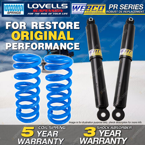 Rear Webco Shock Absorber Lovells Raised Spring for MITSUBISHI MAGNA TE TF 97-99