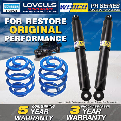 Rear Webco Shock Absorbers Sport Low Springs for MITSUBISHI MAGNA TE TF 97-99