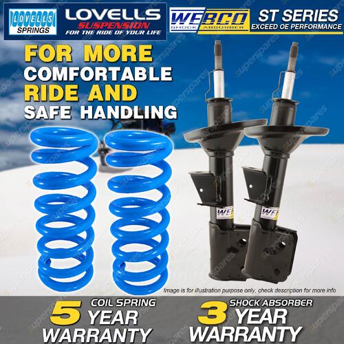 Front Webco Shock Absorbers Lovells Raised Springs for MITSUBISHI OUTLANDER ZG