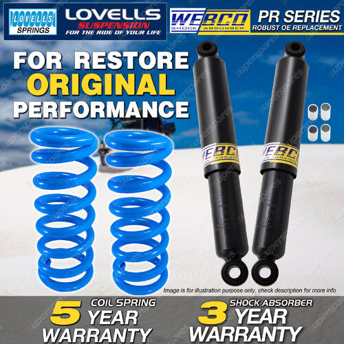 Rear Webco Shock Absorbers Lovells STD Springs for MITSUBISHI VERADA KR KS Wagon