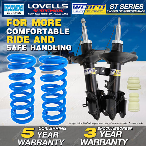 Front Webco Shock Absorbers HD Raised Spring for NISSAN PATHFINDER R50 3.3 99-01