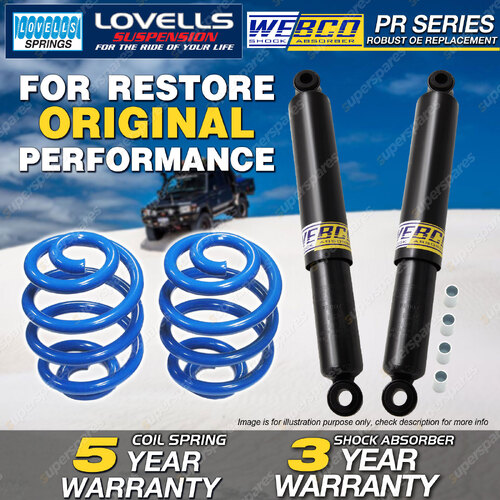 Rear Webco Shock Absorbers Lovells Sport Low Spring for NISSAN PINTARA R31 Wagon