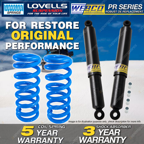 Rear Webco Shock Absorbers Lovells STD Springs for NISSAN PINTARA R31 Wagon