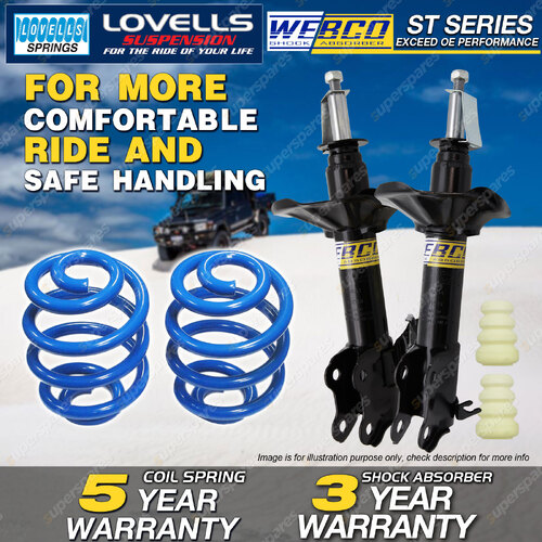 Front Webco Shock Absorbers Sport Low Spring for NISSAN PULSAR N15 Sedan NO ABS