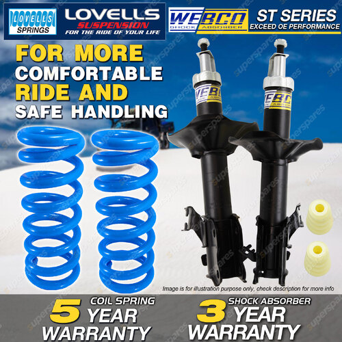 Front Webco Shock Absorbers Lovells STD Springs for NISSAN PULSAR N15 Sedan ABS