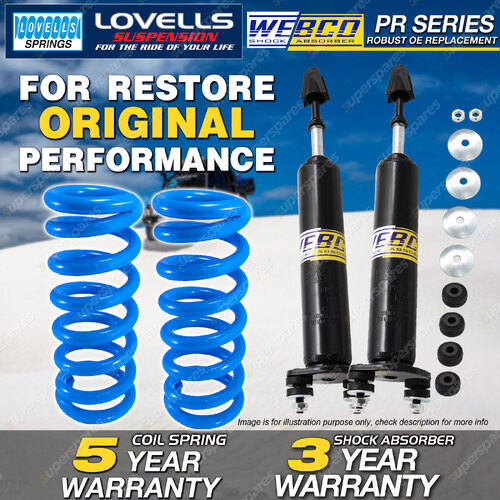 Front Webco Shock Absorbers Lovells Raised Springs for NISSAN XFN UTE DX ST