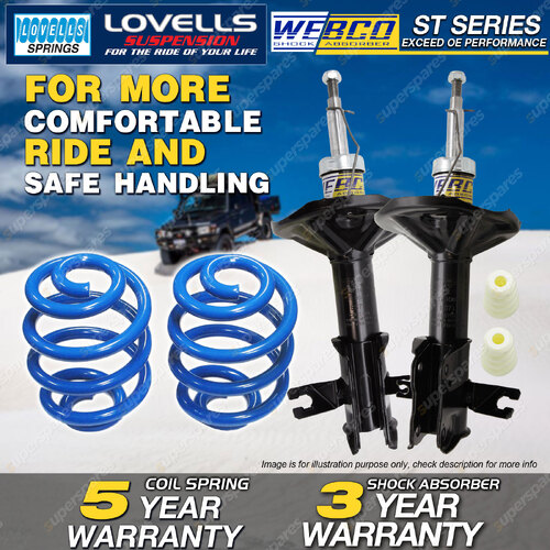 Front Webco Shock Absorbers Sport Low Springs for PROTON M21 COUPE C99 1.3 1.5