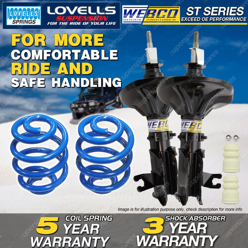 Front Webco Shock Absorbers Lovells Sport Low Springs for PROTON PERSONA C98 C99