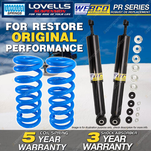 Rear Webco Shock Absorbers Lovells Raised Springs for SUZUKI VITARA XL7 01-06