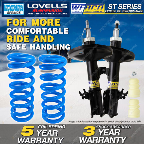 Front Webco Shock Absorbers Lovells STD Springs for TOYOTA AVALON MCX10 V6 Sedan