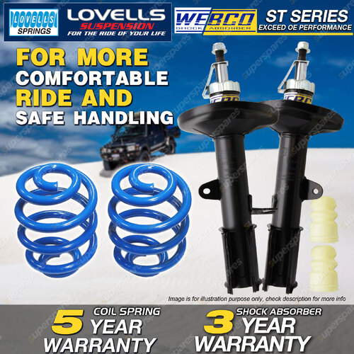 Rear Webco Shock Absorbers Sport Low Springs for TOYOTA COROLLA AE90 AE92 AE93