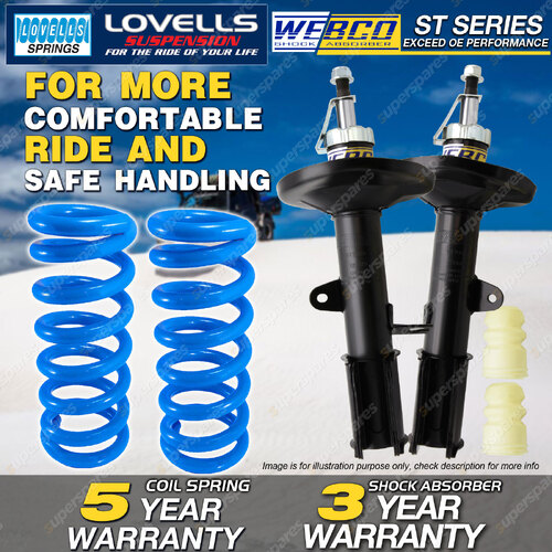Rear Webco Shock Absorbers Lovells STD Springs for TOYOTA COROLLA AE90 AE92 AE93