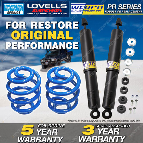 Rear Webco Shock Absorbers Sport Low Springs for TOYOTA CORONA RT142 Wagon