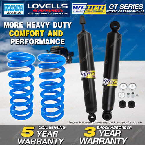 Rear Webco HD Shock Absorbers Raised Springs for LANDCRUISER LJ70 RJ70 LJ73 RJ73