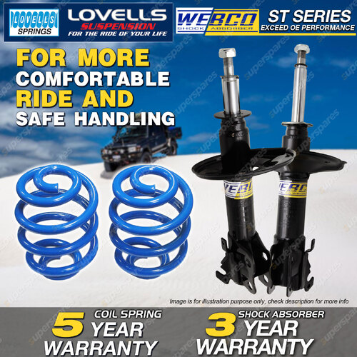Front Webco Shock Absorbers Sport Low Springs for TOYOTA STARLET EP91 1.3 96-99