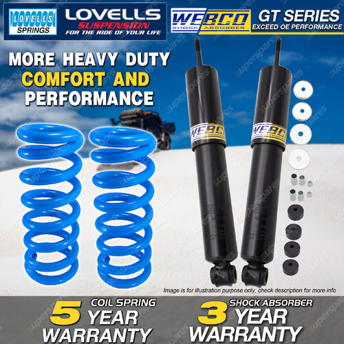 Front Webco Shock Absorbers Lovells STD Springs for FORD F100 F150 2WD