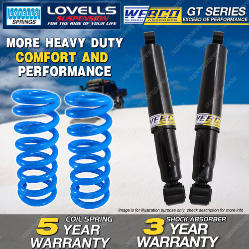 Rear Webco Shock Absorbers Lovells Raised Springs for FORD Maverick LWB Wagon