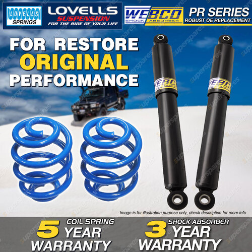 Rear Webco Shock Absorbers Lovells Sport Low Springs for FORD Falcon FG XR6 XR8
