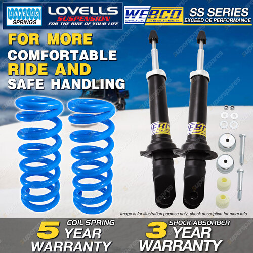 Rear Webco Shock Absorbers Lovells Raised Springs for FORD Falcon AU Sedan w/IRS