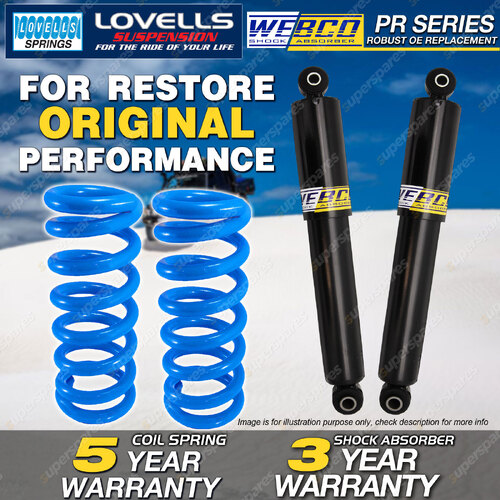 Rear Webco Shock Absorbers Raised Springs for Falcon BA BF I II XR6 XR8 Sedan