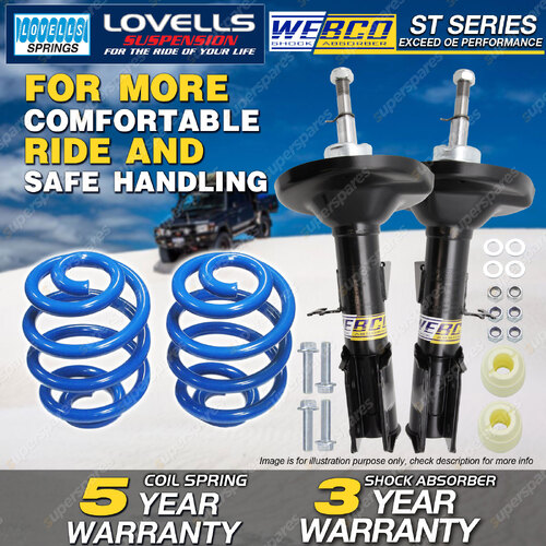 Front Webco Shock Absorbers Super Low Springs for Commodore VR VS Wagon Ute