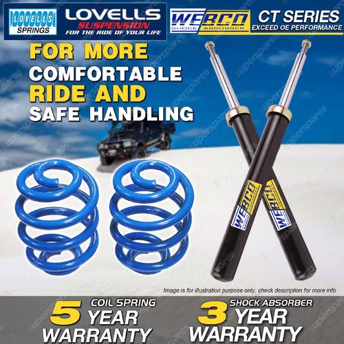 Front Webco Shock Absorbers Lovells Sport Low Springs for Volvo 240 260 Series