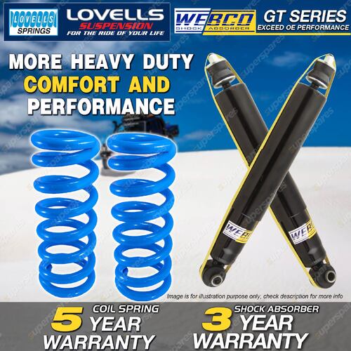 Rear Webco Shock Absorbers Lovells Raised Springs for Volvo 240 260 Series