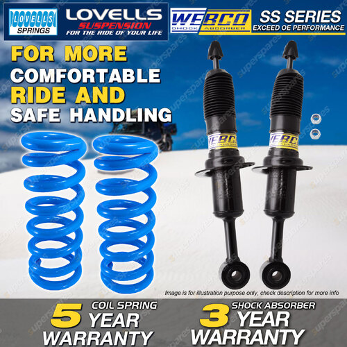Front Webco Shock Absorbers Lovells Raised Springs for Ford Everest 16-18
