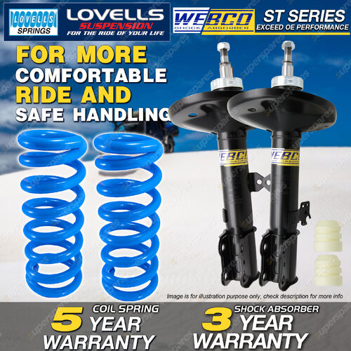 Front Webco Shock Absorbers Lovells Raised Springs for Toyota RAV 4 Wagon 00-06