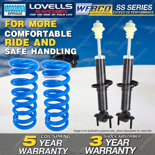 Front Shock Absorbers Lovells Raised Springs for Ford Ranger Next Gen PY 22-On
