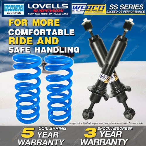 Rear Webco Shock Absorbers Lovells Raised Springs for Hyundai Sonata Y3 93-98