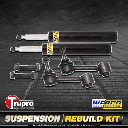Rear Webco Shock Absorbers Trupro Sway Bar Links for Audi A1 8X Hatchback 10-19