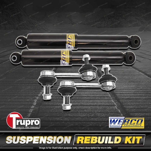 Rear Webco Shock Absorber Trupro Sway Bar Link Kit for Fiat Ducato Van 2007-2017