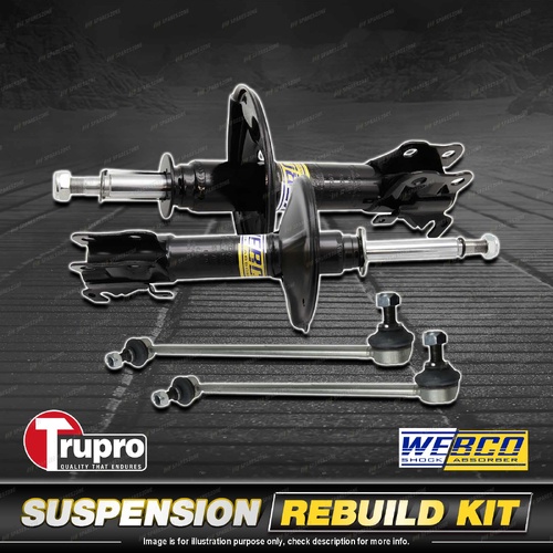 Front Webco Shock Absorber Trupro Sway Bar Link Kit for Audi A3 8P 2004-2013