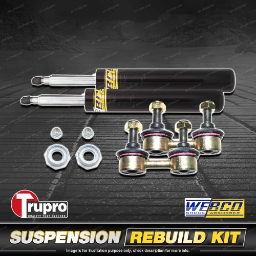 Front Webco Shock Absorber Trupro Sway Bar Link Kit for Toyota RAV 4 SXA10R 4WD