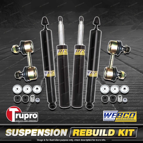 Front + Rear Webco Shock Absorber Sway Bar Link Kit for Toyota RAV 4 SXA10 SXA11