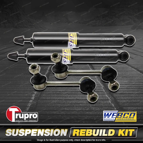 Rear Webco Shock Absorbers Trupro Sway Bar Links for Honda Civic FD Sedan 06-12