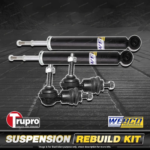 Rear Webco Shock Absorber Trupro Sway Bar Link Kit for Ford Focus LW 2011-2015
