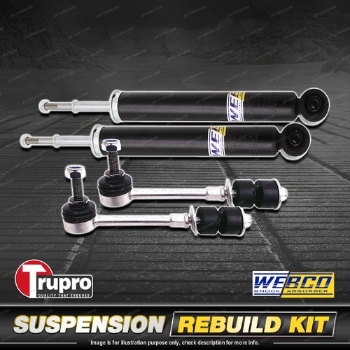 Rear Webco Shock Absorber Trupro Sway Bar Link Kit for Ford Kuga TF SUV 13-14