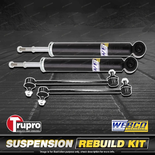 Rear Webco Shock Absorber Trupro Sway Bar Link Kit for Toyota Corolla ZRE182R